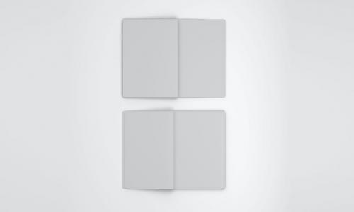 International Open Passport and Cover Mockup Set