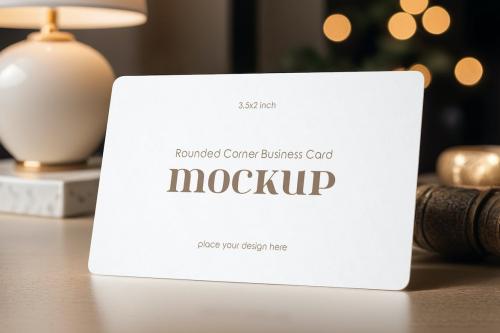 Rounded Corner Business Card Mockup