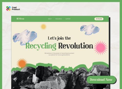 Recycle Website - Retro Style