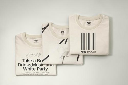 Top View On Folded Tshirt Mockup Top View On Folded Tshirt Mockup