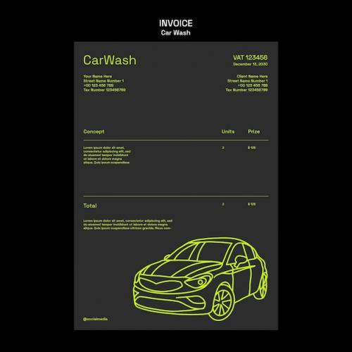 Car Wash Service Invoice Template Car Wash Service Invoice Template