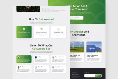 Green Energy Campaign Landing Page Figma