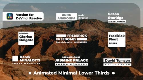 Animated Minimal Lower Thirds | DaVinci Resolve - 50009793