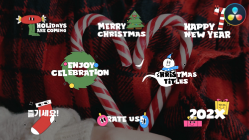 Christmas And New Year Titles for DaVinci Resolve - 50027735
