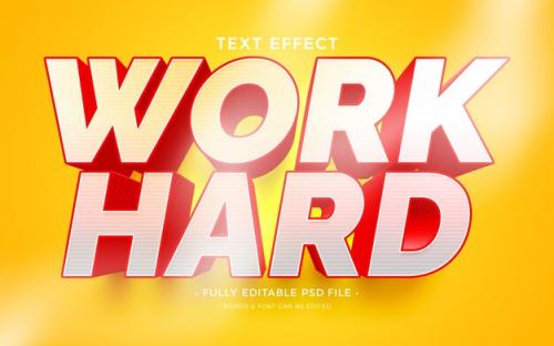 Work Hard Text Effect Work Hard Text Effect