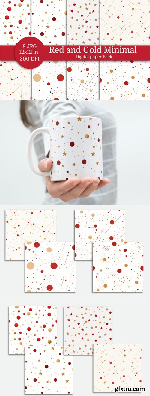 Red and Gold Minimal Textures Pack