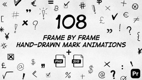 108 Frame By Frame Animated Marks Pack - 50034251