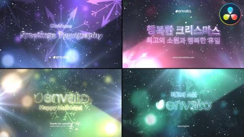 Christmas Greetings Typography for DaVinci Resolve - 50038910