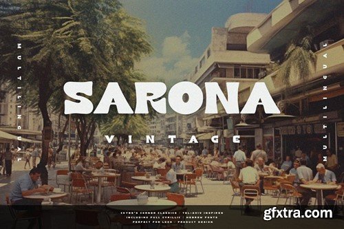 SARONA Vintage | Multilingual Font PJGPQLV