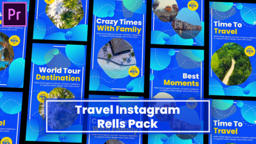 Travel instagram stories and reels MOGRT for Premier Pro - 50084214
