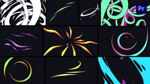 Ribbon and Line Motion Elements [Premiere Pro] - 50093470