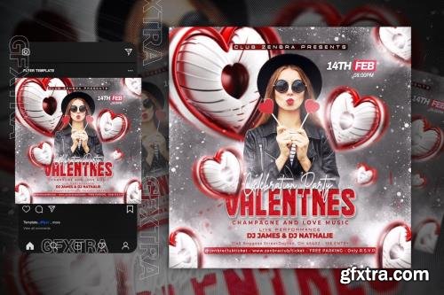 Valentines Day Party Flyer Template Q75SSPT Valentines Day Party Flyer Template Q75SSPT