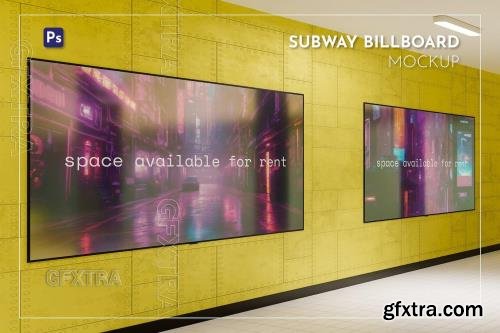 Subway Billboard Mockup FWEX4A6 Subway Billboard Mockup FWEX4A6