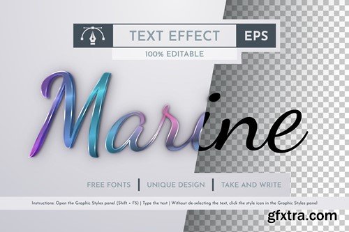Marine - Editable Text Effect, Font Style KMSPC85 Marine - Editable Text Effect, Font Style KMSPC85