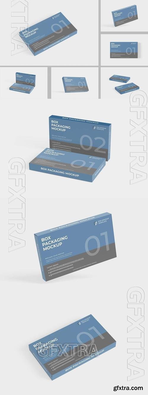 Flat box packaging mockup HVG9W26 Flat box packaging mockup HVG9W26