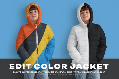 Mockups of a Kids Jacket