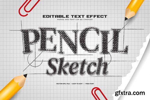 Pencil Sketch Text Effect 96UZE6R