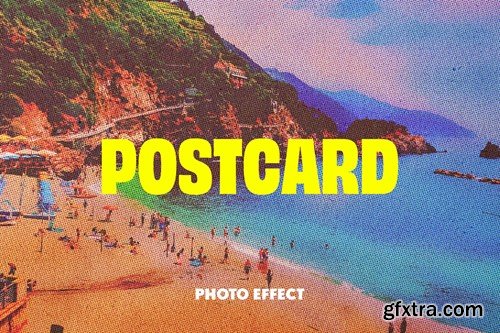 Vintage Halftone Postcard Photo Effect 2V6PRJ8
