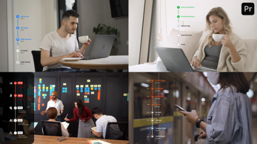 Vertical Step Progress Bars & Checklists - 50039329