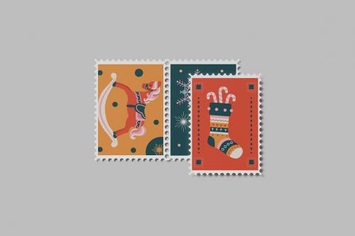 Stamp Postage Mockup