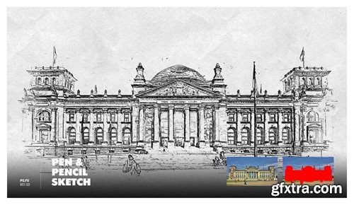 Pen & Pencil Sketch Photoshop Action 7NL8A9C