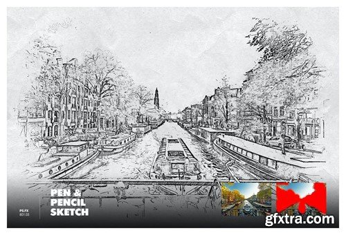 Pen & Pencil Sketch Photoshop Action 7NL8A9C