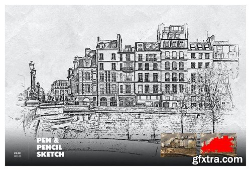 Pen & Pencil Sketch Photoshop Action 7NL8A9C