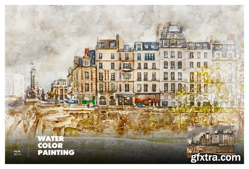 Watercolor Painting Photoshop Action RMY5ESH