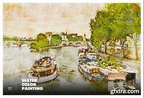 Watercolor Painting Photoshop Action RMY5ESH