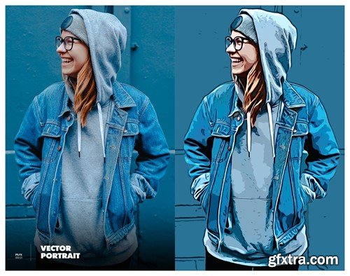 Vector Portrait Photoshop Action TRZDARY Vector Portrait Photoshop Action TRZDARY