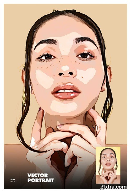 Vector Portrait Photoshop Action TRZDARY Vector Portrait Photoshop Action TRZDARY