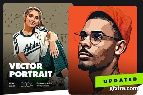 Vector Portrait Photoshop Action TRZDARY Vector Portrait Photoshop Action TRZDARY