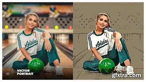 Vector Portrait Photoshop Action TRZDARY Vector Portrait Photoshop Action TRZDARY