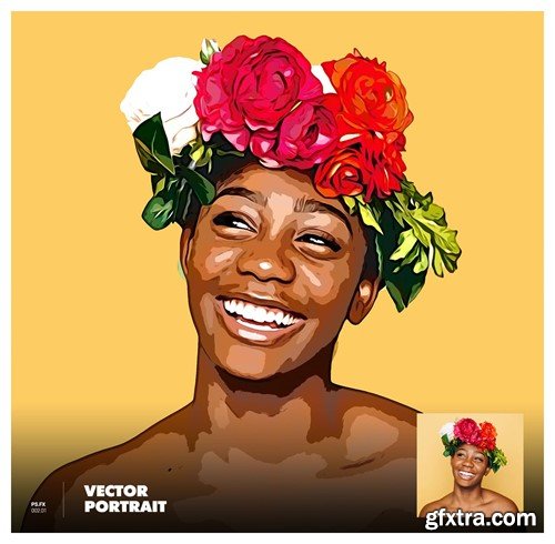 Vector Portrait Photoshop Action TRZDARY Vector Portrait Photoshop Action TRZDARY