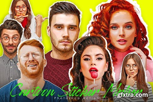 Cartoon Sticker Maker - Photoshop Action 2JQQXL6 Cartoon Sticker Maker - Photoshop Action 2JQQXL6