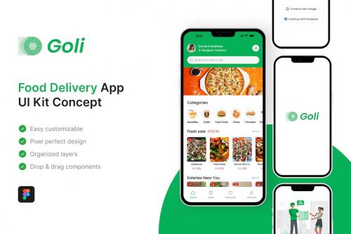 Goli - Food Delivery App UI Kit