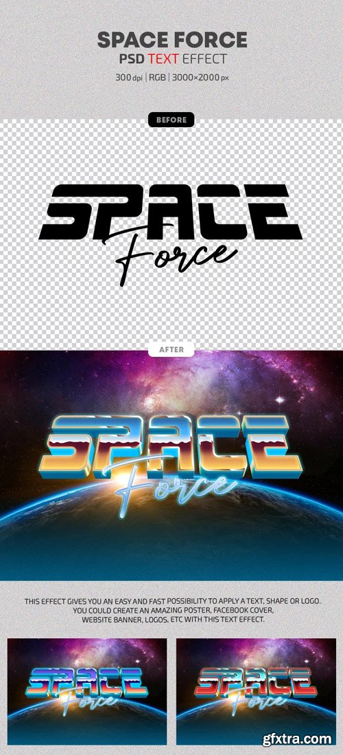 Space Force - Photoshop Text Effects