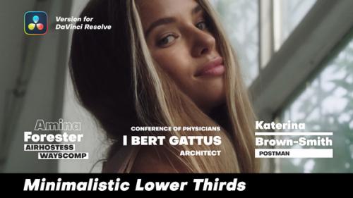 Minimalistic Lower Thirds | DaVinci Resolve - 50173252