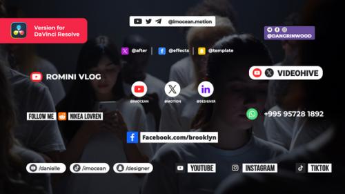 Social Media Lower Thirds | DaVinci Resolve - 50173322