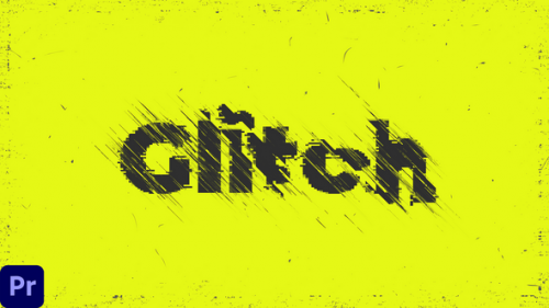 Flat Glitch Logo MOGRT - 50175053