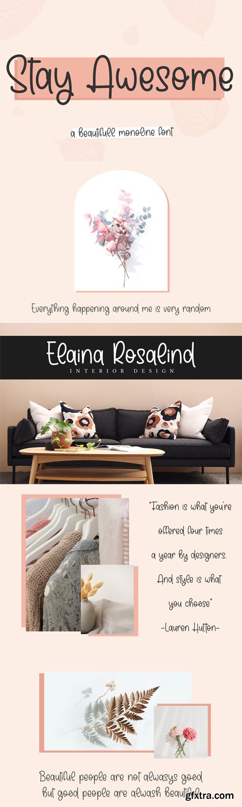 Stay Awesome - Feminine Monoline Font