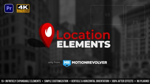 Map Pin Location Elements | MOGRT for Premiere pro - 50219827