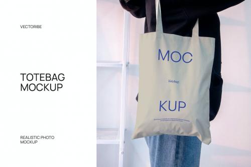 Totebag Mockup With Model