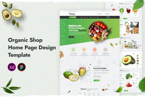 Organic Shop Home page Design Template