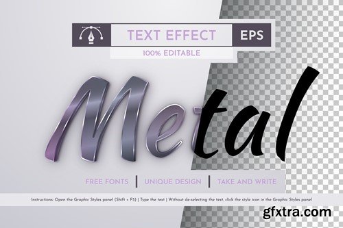Metal - Editable Text Effect, Font Style 9CJR6QY Metal - Editable Text Effect, Font Style 9CJR6QY