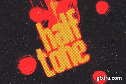 Halftone Text Effect LYRVR5T Halftone Text Effect LYRVR5T