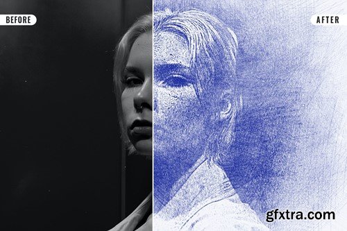 Blue Pen Sketch Effect BQQ6ECY Blue Pen Sketch Effect BQQ6ECY