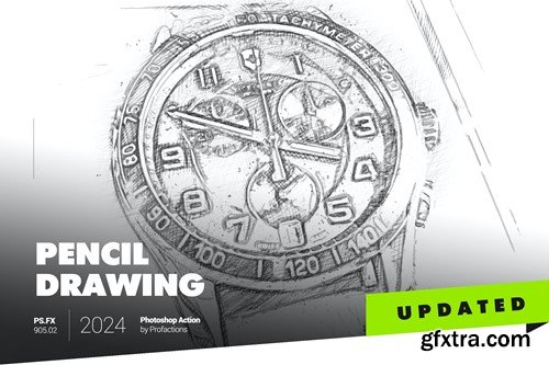 Pencil Drawing Photoshop Action 5SLC7AW Pencil Drawing Photoshop Action 5SLC7AW
