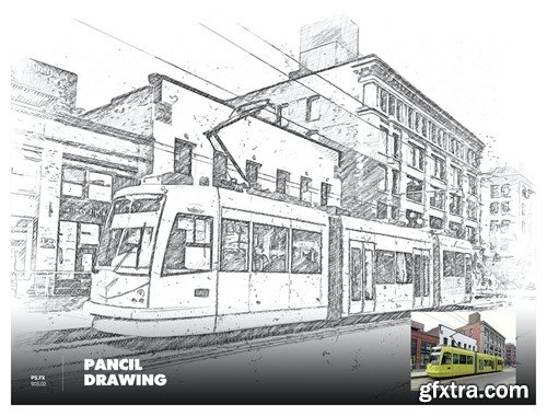 Pencil Drawing Photoshop Action 5SLC7AW Pencil Drawing Photoshop Action 5SLC7AW