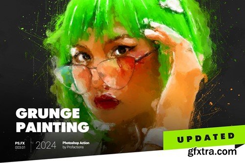 Grunge Painting Photoshop Action ZWHHKU6 Grunge Painting Photoshop Action ZWHHKU6